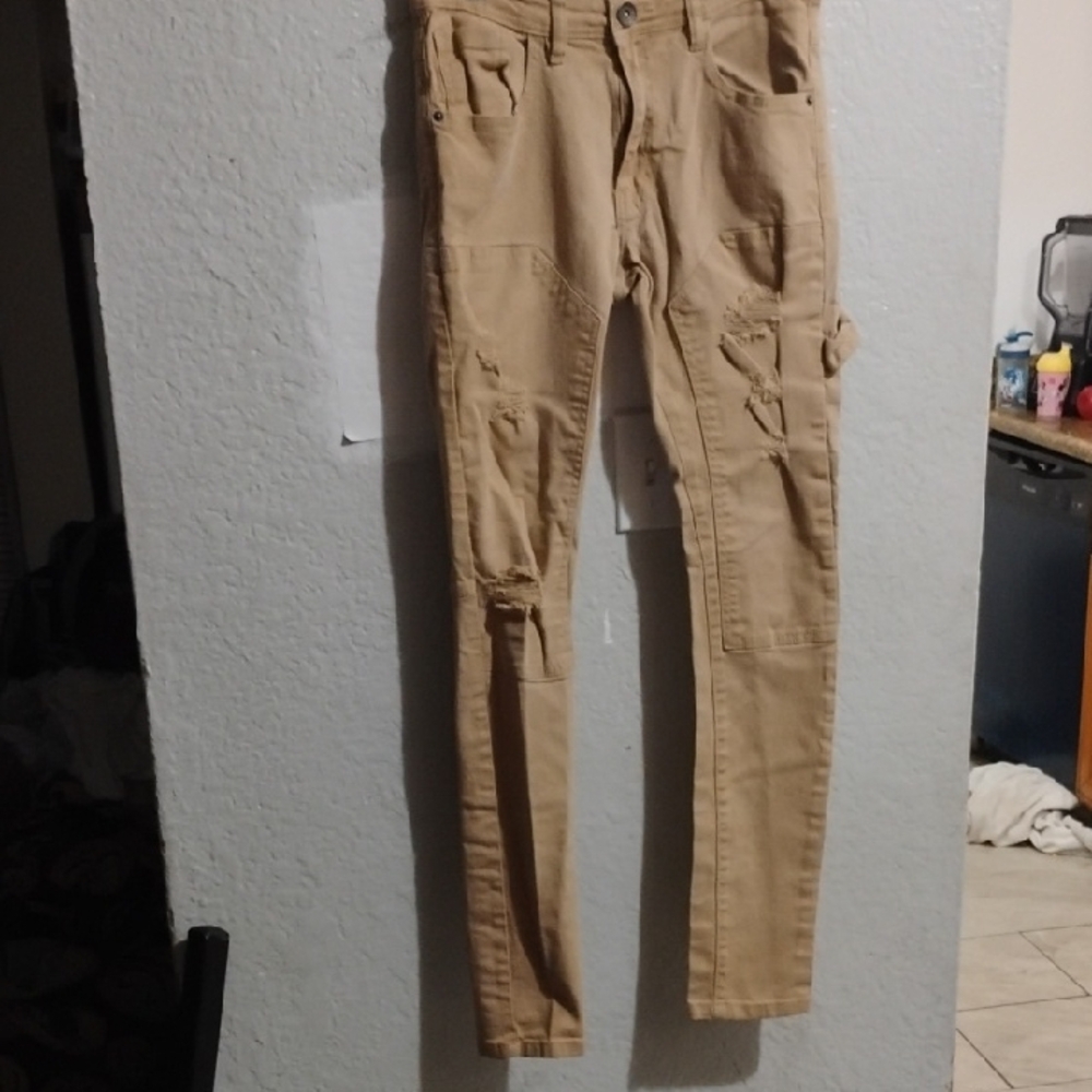 Men's Skinny Jeans in Tan